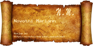 Novotni Mariann névjegykártya